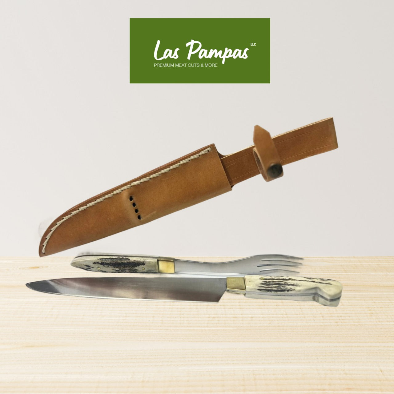 Handmade Argentinean fork & knife set and Facon