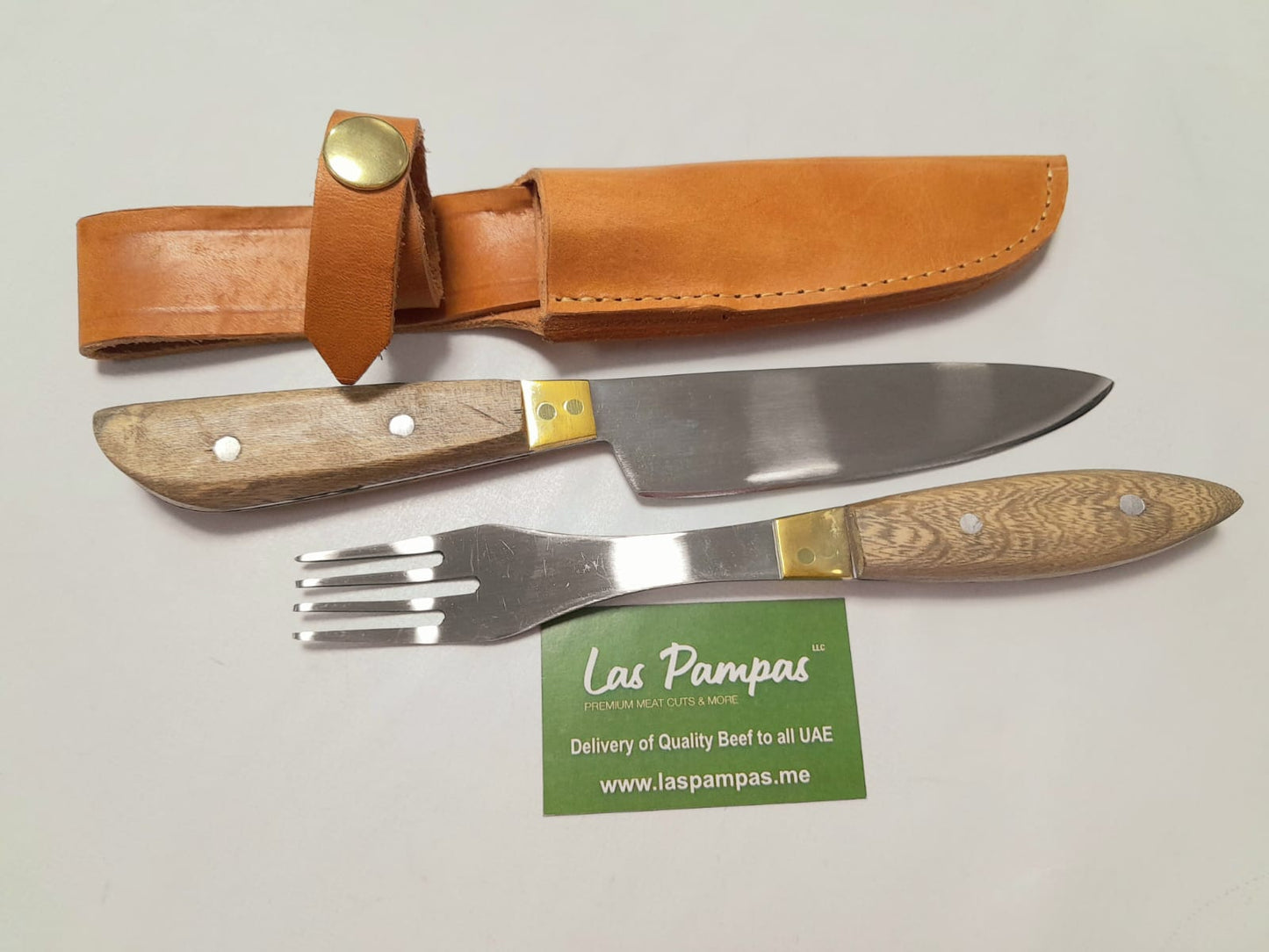 Handmade Argentinean fork & knife set and Facon