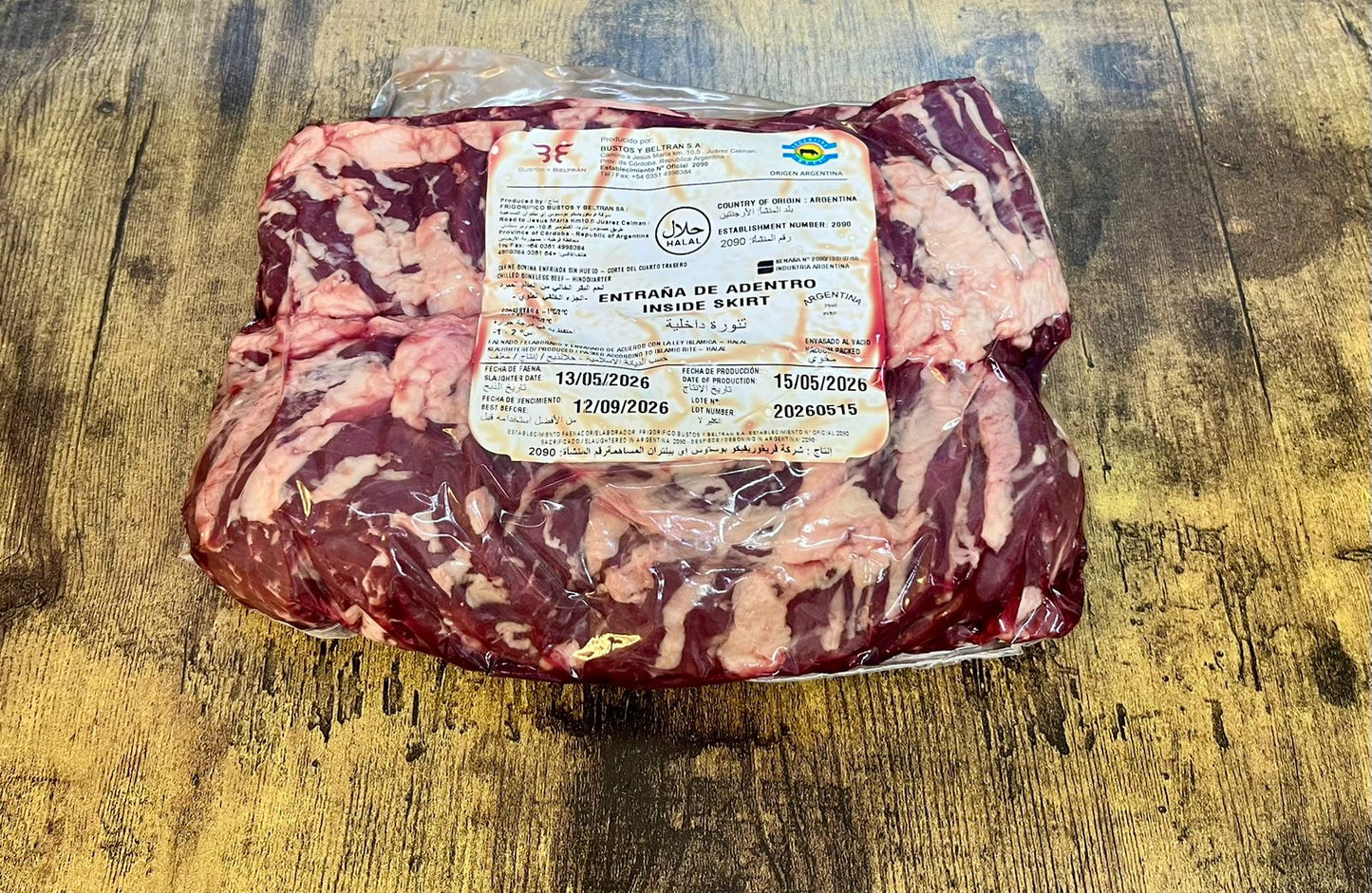 Inside Skirt / Entraña Argentina 0.8kg to 1.7kg – Halal