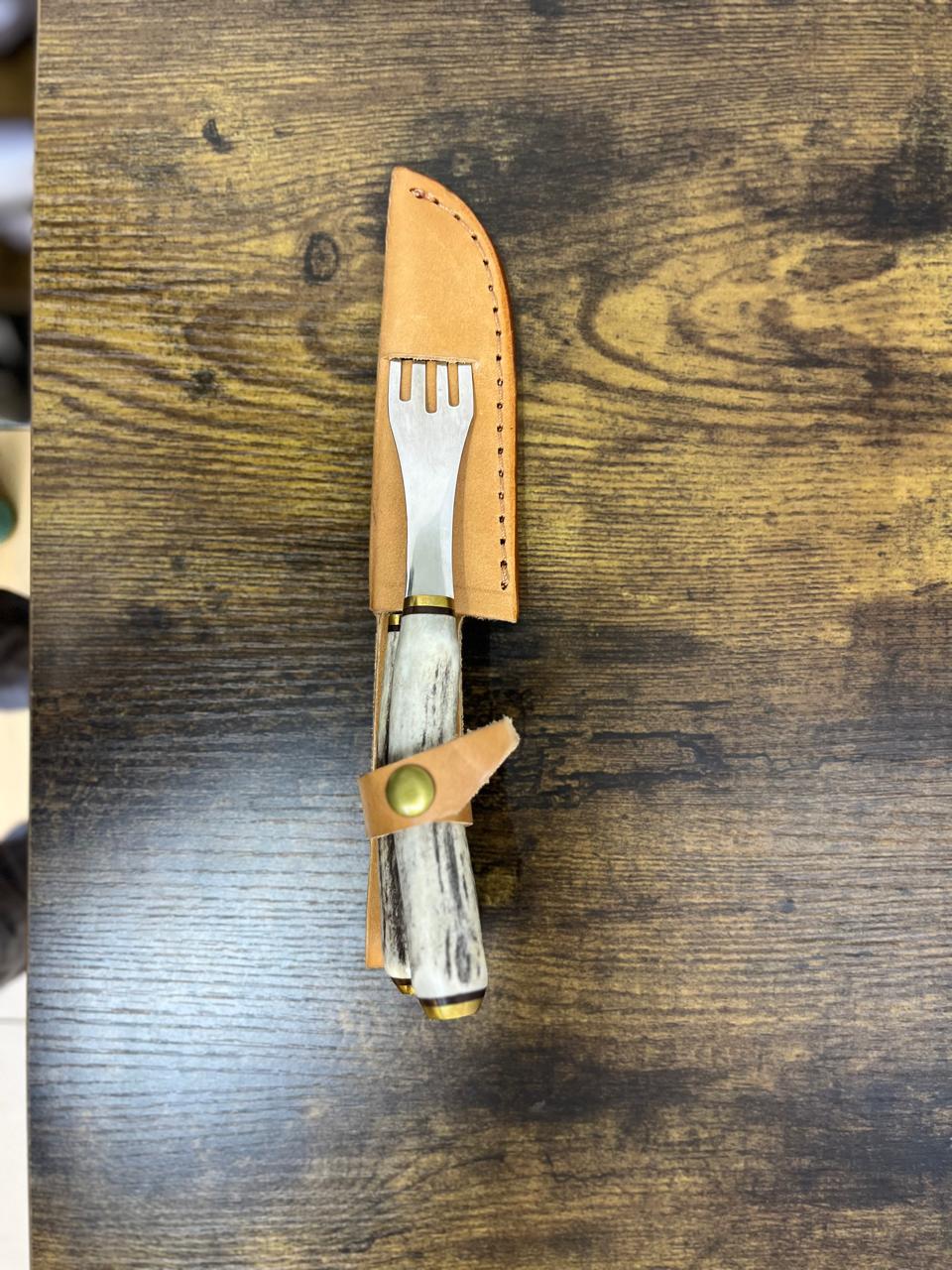 Handmade Argentinean fork & knife set and Facon