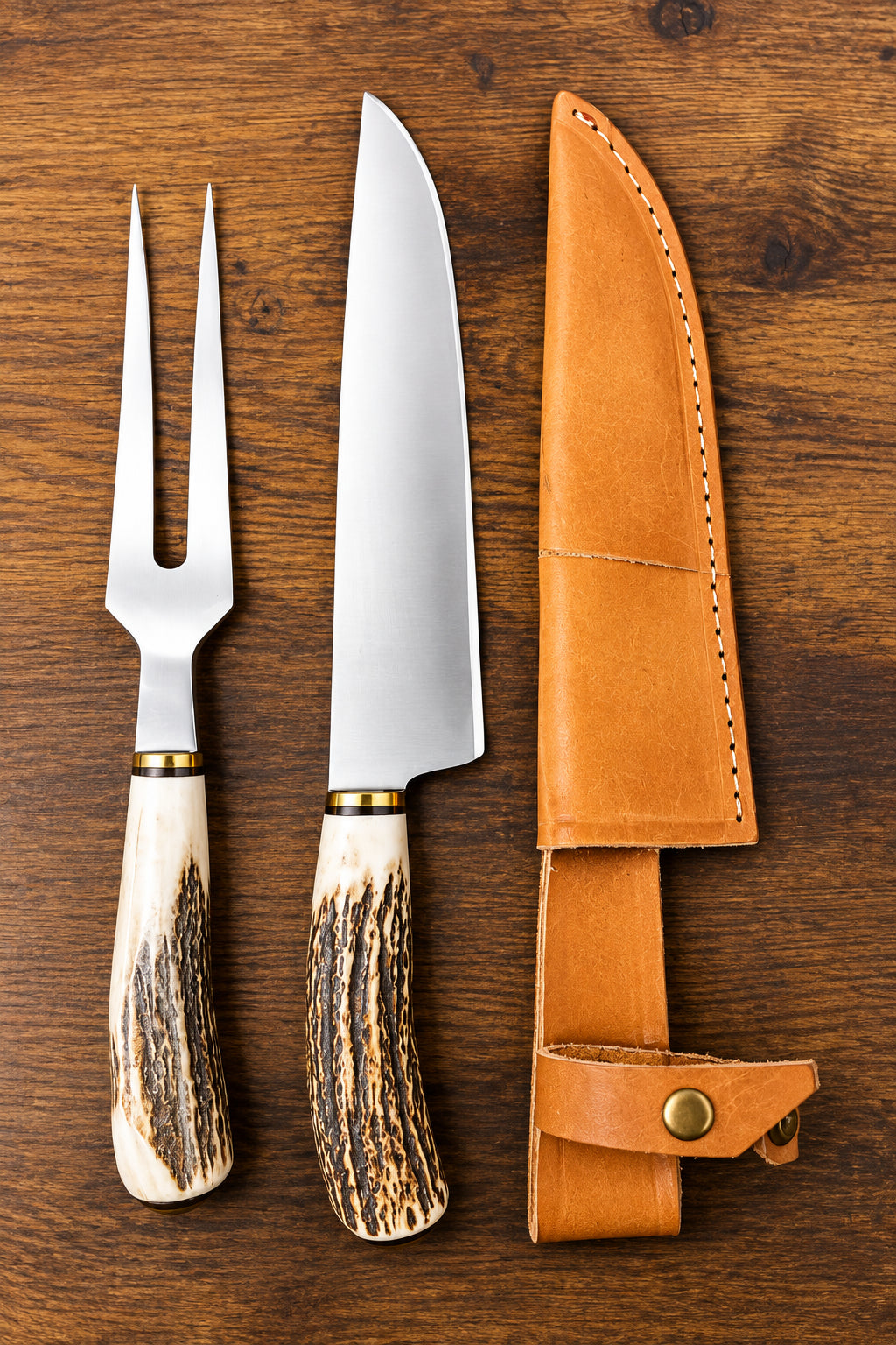 Handmade Argentinean fork & knife set and Facon