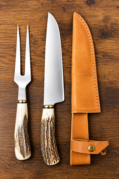 Handmade Argentinean fork & knife set and Facon